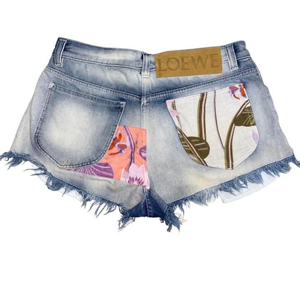 LOEWE - High-rise Denim Shorts (Paula's Ibiza Collaboration)